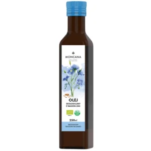 Ekologiczny olej lniany 250ml tłoczony na zimno